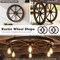 Set of 2 Rustic 24" Wooden Wagon Wheels Carbonized Fir Wood Decor